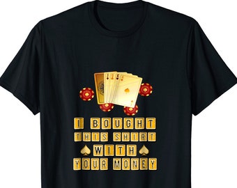 Funny casino shirt | Etsy