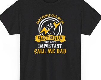 Electrician Dad Tee, Classic Fit Cotton Blend (Youth Sizes)