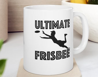 Ultimate Frisbee Mug, Frisbee Lover's Gift, Sports Enthusiast Coffee Cup