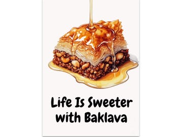 Golden Slice Poster, Food Lover Wall Art, Life Sweeter, Food Enthusiast