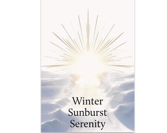 Winter Wall Art, Winter Forest Poster, Winter Sunburst, Peaceful Winter