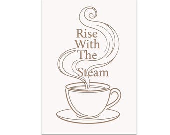 Steam Wall Art, Refined Charm Poster, Steam Silhouette, Timeless Style