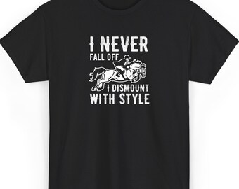 Horse Riding Shirt Funny Equestrian Tee, Rider Humor Graphics (Unisex S-XXL, Ring-Spun Cotton)