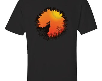 Howling Wolf Graphic Tee, Wildtier Shirt, Wolf-Liebhaber Geschenk, Natur T-Shirt, Tierdruck T-Shirt