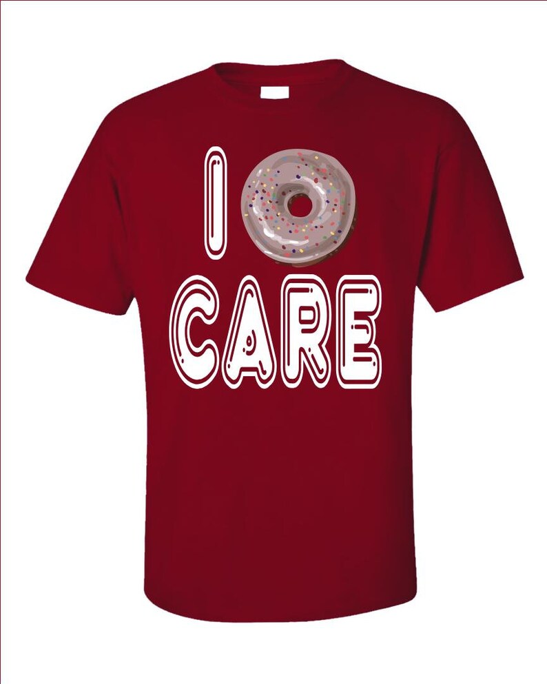 Chemise drôle de donut, t-shirt I Donut Care, cadeau pour amateur de beignets, t-shirt pour gourmets, humour dans la salle de sport image 2