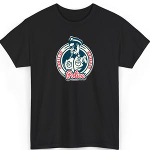 Retired Police Officer Shirt, Vintage Cop Design (Soft Cotton)
