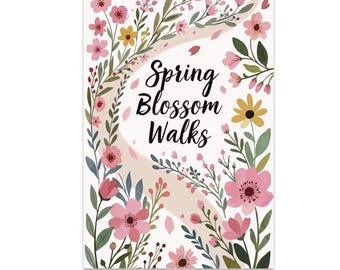 Spring Flower Poster, Living Room Wall Art, Children Space, Gallery Wall