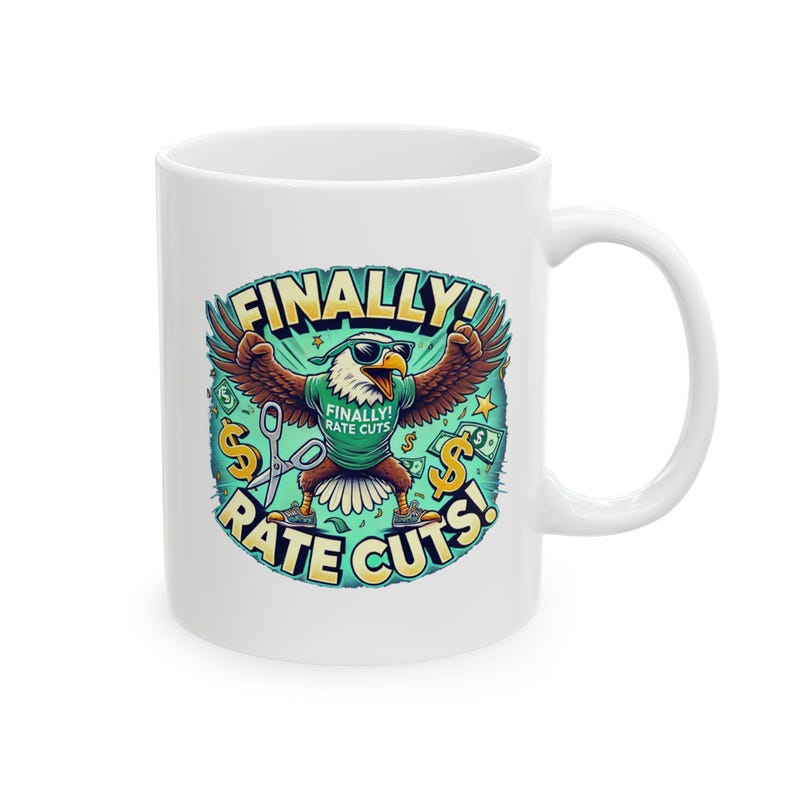 Coffee Humor Mug, Money Humor Mug, Bold Fed Rate, Economic Reference image 3