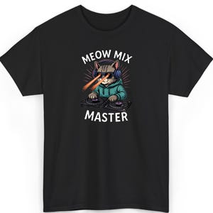 Meow Mix Master Tee: EDM Festival Cat Shirt (Multiple Sizes)