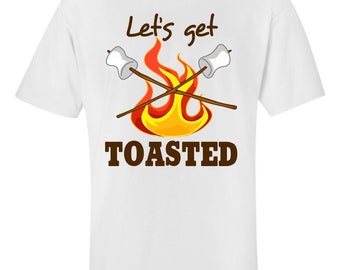 Let's Get Toasted Smore Shirt, Funny Camping Tee, Gift for Campers, Pun T-Shirt