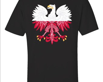 Poland Flag Graphic Tee, Polska Patriotic Shirt, Polish Pride T-shirt, Gift for Him or Her