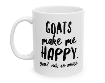 Goat Mom Coffee Mug, Funny Barnyard Humor (Microwave & Dishwasher Safe)