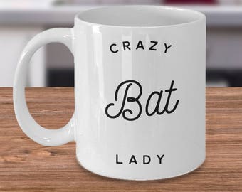 Crazy Bat Lady - Bat Mug - Funny Bat Gift - Gift For Bat Lover - Bat Coffee Mug