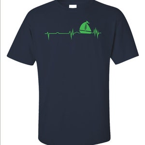 Barca Heartbeat Regalo Per La Nautica Maglietta A Maniche Lunghe - Foto 3