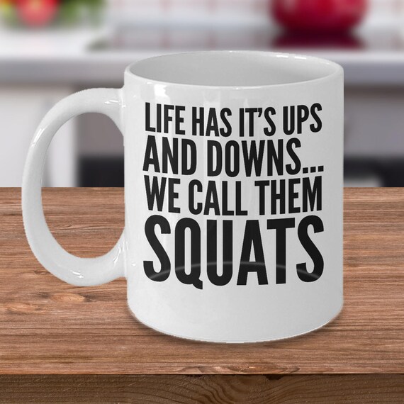 Squats Mug Fitness Gift For Her Squats Gift Exercise Etsy