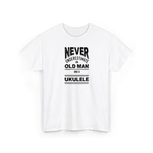 Funny Ukulele Player Tee: Old Man Humor, Soft Cotton Shirt Bild 2