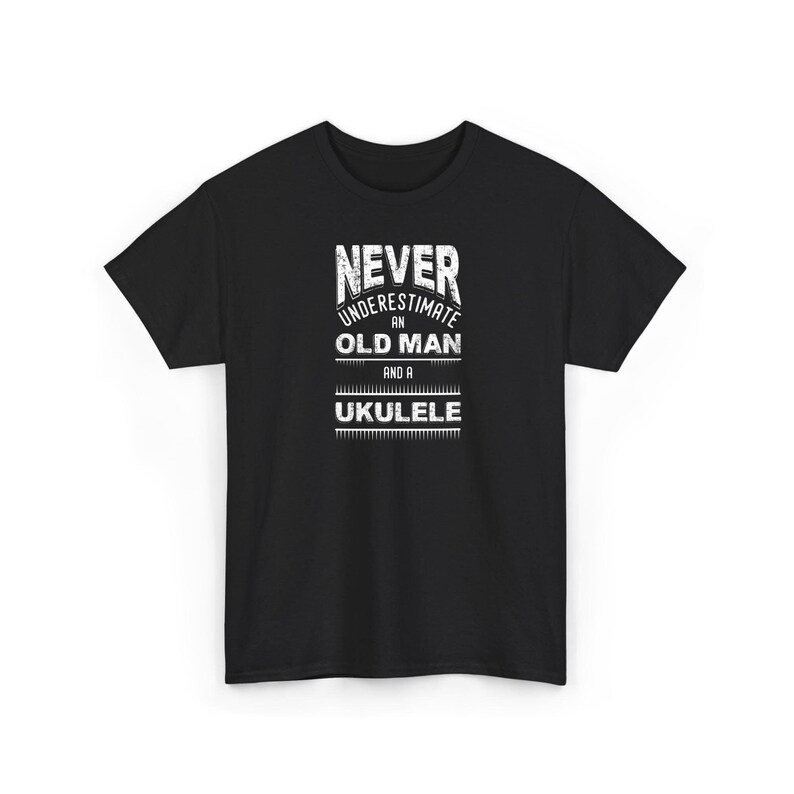 Funny Ukulele Player Tee: Old Man Humor, Soft Cotton Shirt Bild 1