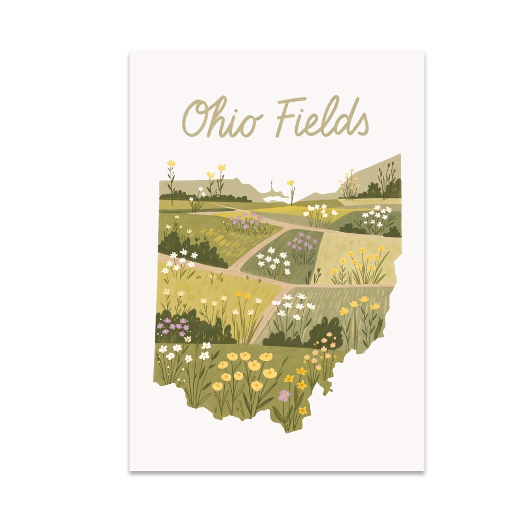Ohio Native Wall Art, Nature Lover Poster, Ohio Landscape, Regional ...