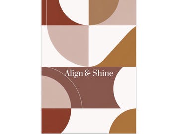 Yoga Wall Art, Meditation Poster, Align Shine, Mindfulness