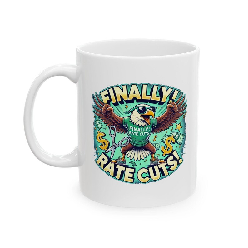 Coffee Humor Mug, Money Humor Mug, Bold Fed Rate, Economic Reference image 1