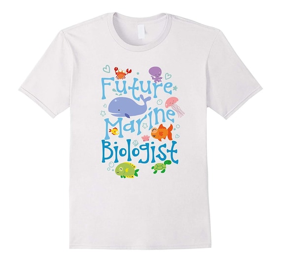 Sea Creatures Lover Shirt Biology Student Gift, Marine Life Design (Unisex S-XXL, Comfort Fit Cotton Blend)