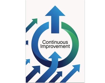 Continuous Poster, Improvement Wall Art, Growth Mindset