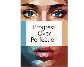 Color Block Wall Art, Progress Poster, Modern Color Block, Corporate Environment
