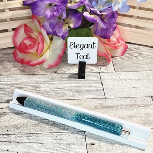 Glitter Pen- Elegant Teal (personalize it!)