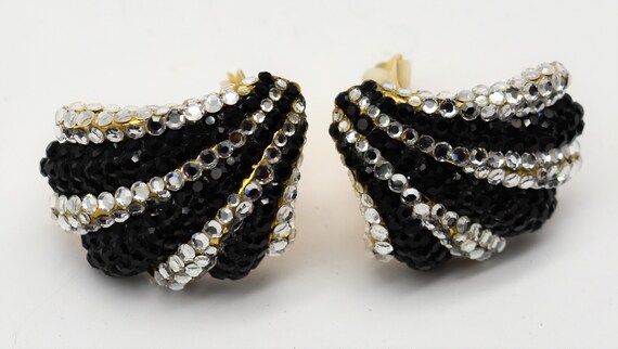 Black And White Swarovski Crystal Shell Design Ea… - image 4