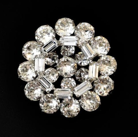 Weiss Rhinestone Brooch Vintage - image 7