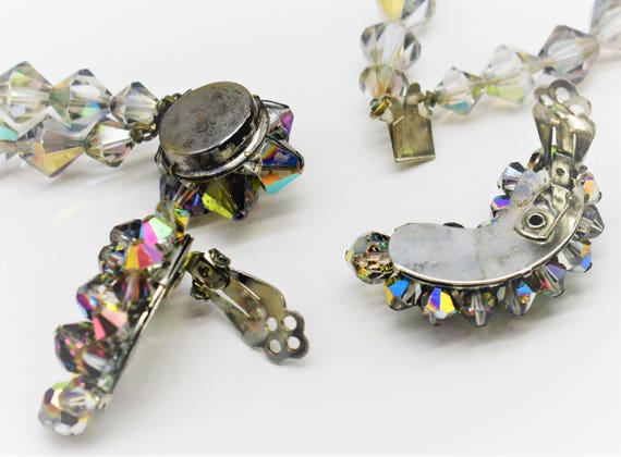 Smoky Gray Aurora Borealis Necklace and Earrings … - image 7