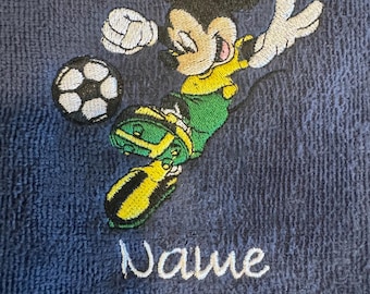 Mickey's Soccer Personalized Disney Soccer Mickey Sports Towels-Add Name or Custom Wording-Soccer Sport Bag-On The Field Kitchen- Home Decor