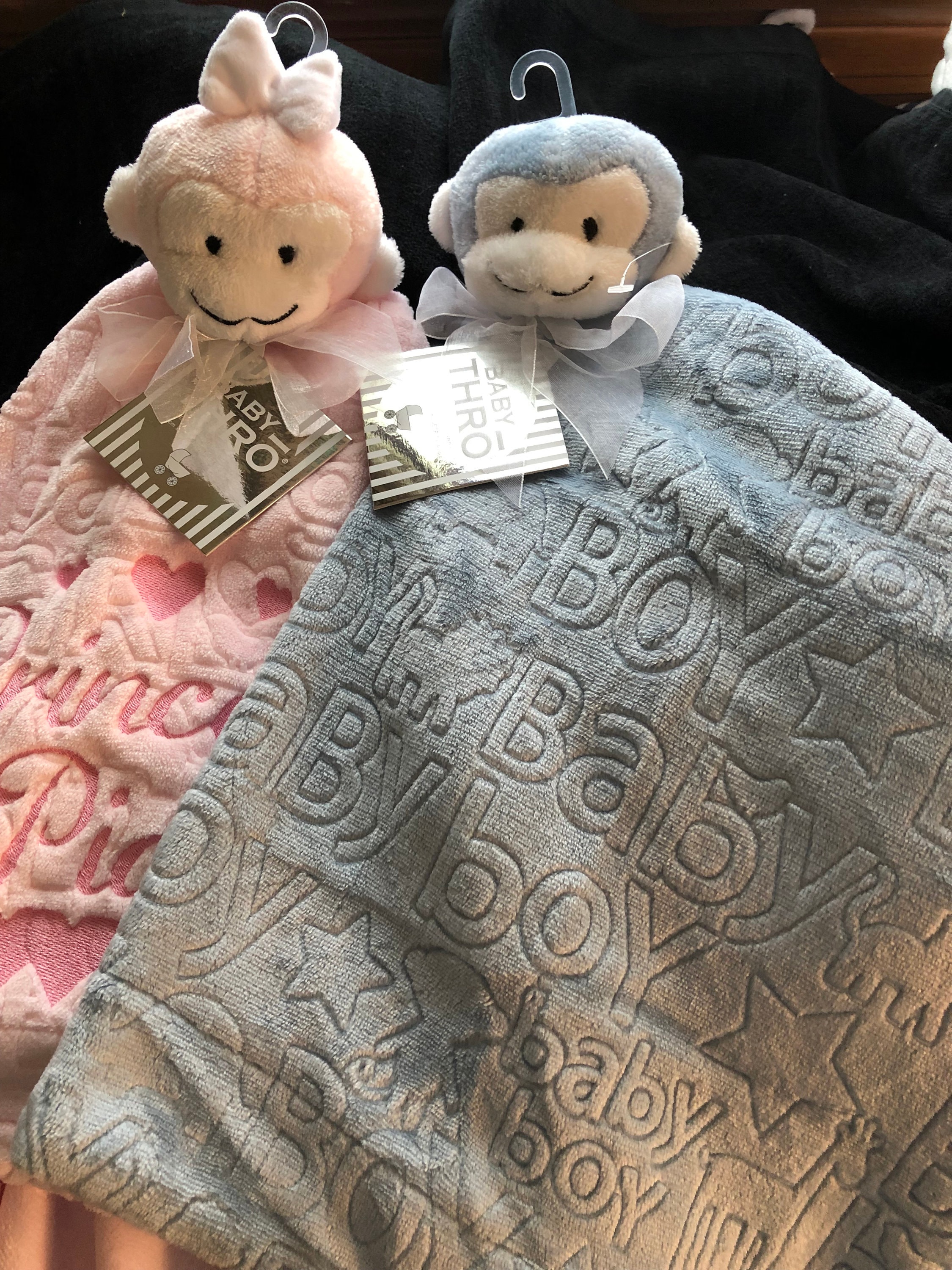 Baby Thro Security Buddy Blanket Throw 30 X 30 Monkey Lovey Baby