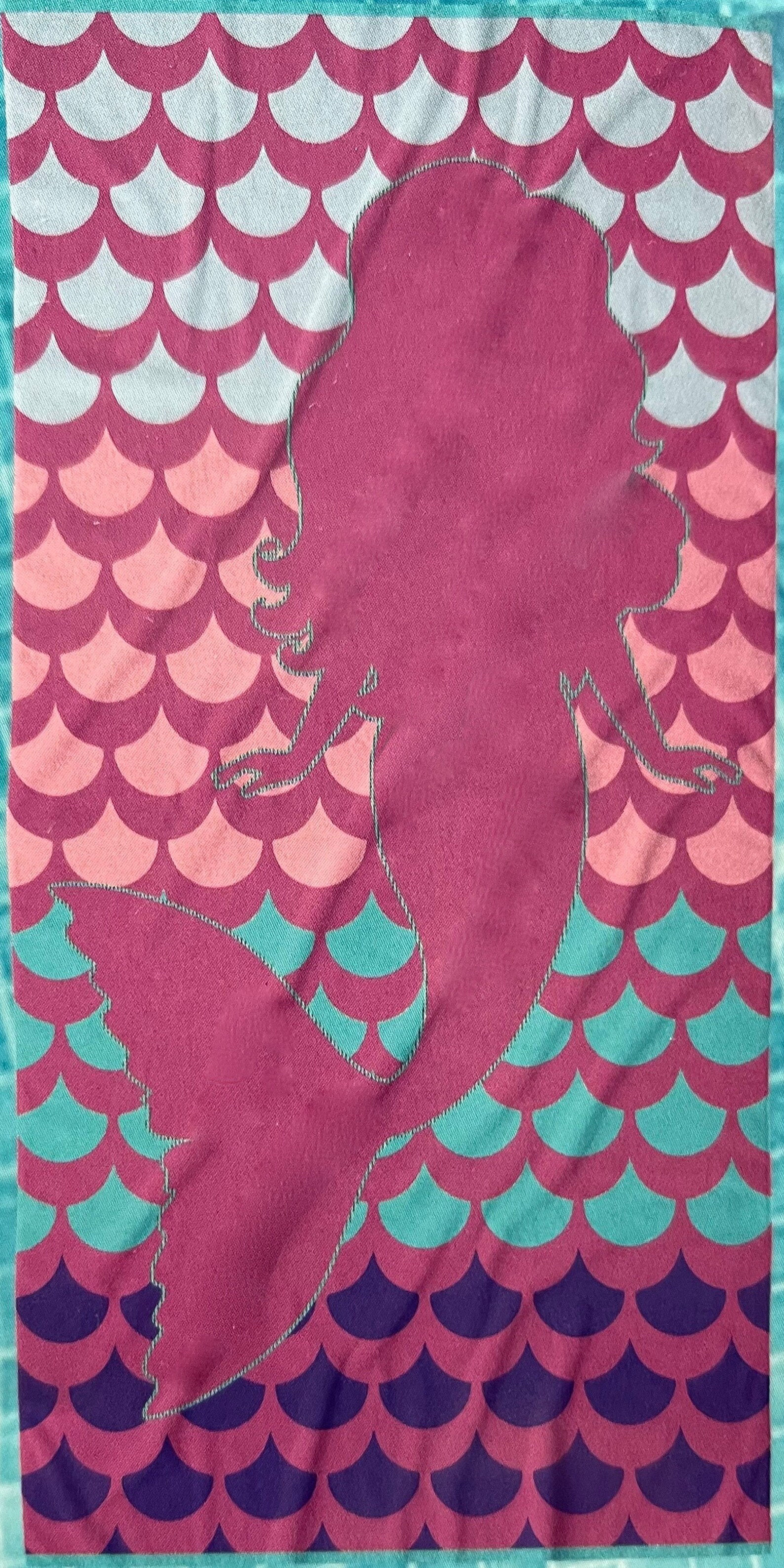 Personalized Mermaid Beach Towel Embroidered Monogrammed Etsy