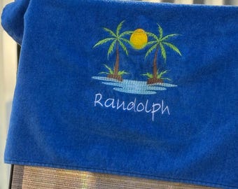 The Chair Saver - Personalized With Your Name and Your Vacation Spot-Honeymoon-Custom Made-Pool Side-Beach or Bring Along To Save Your Chair