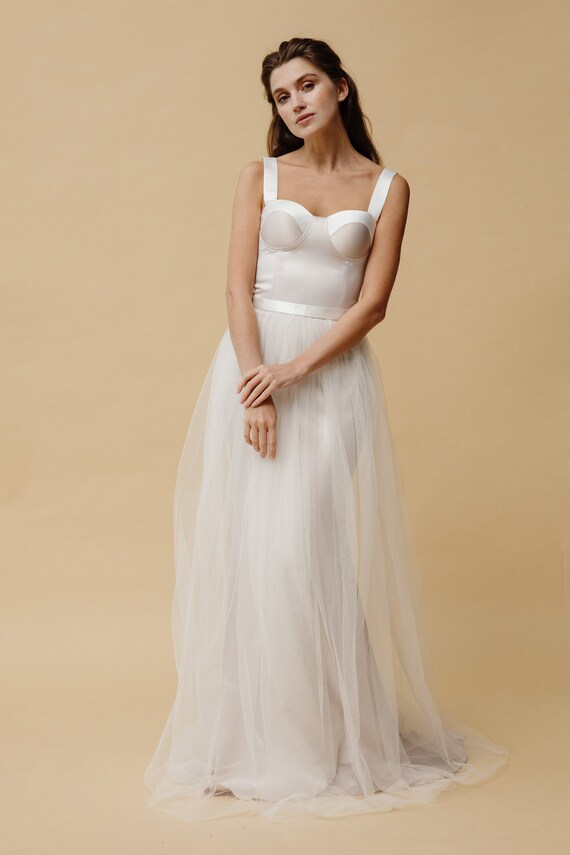Bustier Wedding Dress Mermaid Wedding Dress Silhouette Etsy