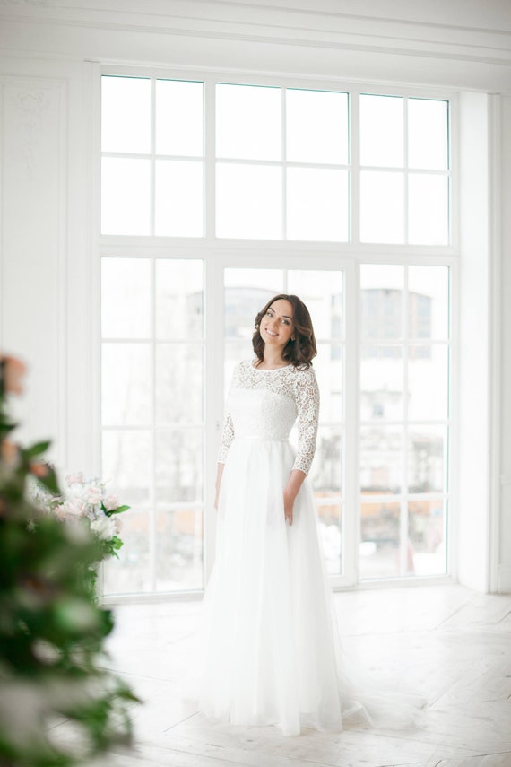 macrame lace wedding dress