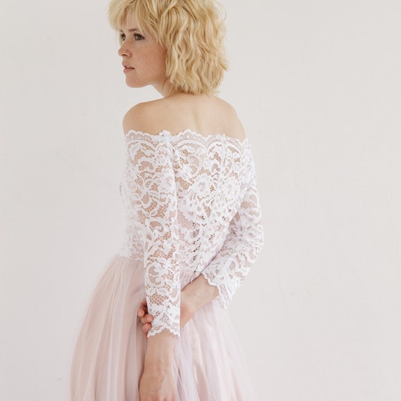 white fluffy gown