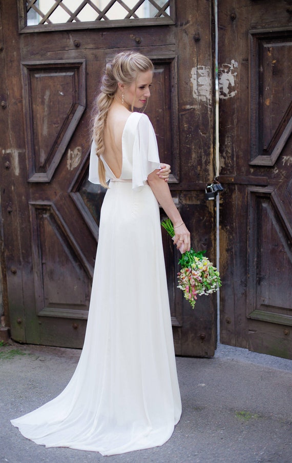 vintage open back wedding dresses