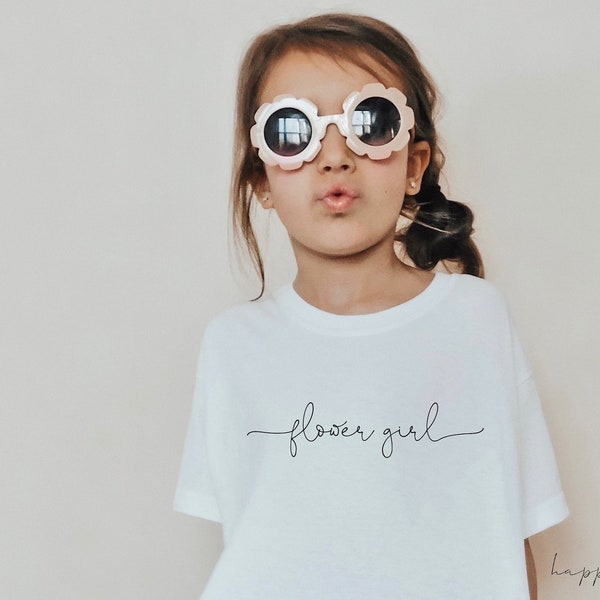 flower girl tshirt- petal patrol kids gifts children t-shirt box idea flower girl proposal cup wedding day bridal party gift wedding day