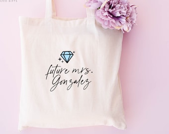 future mrs tote bag- wedding ring finger totes engaged tote bag- bride bag gift for bride to be- engagement gift idea- bachelorette party