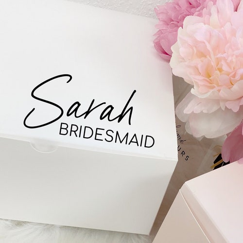 Bridesmaid Proposal Boxes Gift Boxes With Names Will You Be Etsy
