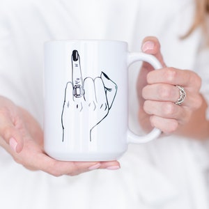 wedding ring finger mug- bride mug- future mrs mugs- engagement gift idea- wifey mug- engaged af mug- wedding day gift ideas