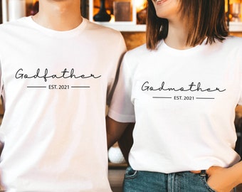 godparents established shirt- fairy godmother- godfather shirt- godparents proposal shirt- godmother proposal- madrina padrino baptism shirt