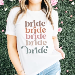 boho bride retro shirt- bachelorette party shirt- future mrs bride tee- shirt for bride to be engagement gift idea- vintage bride shirts