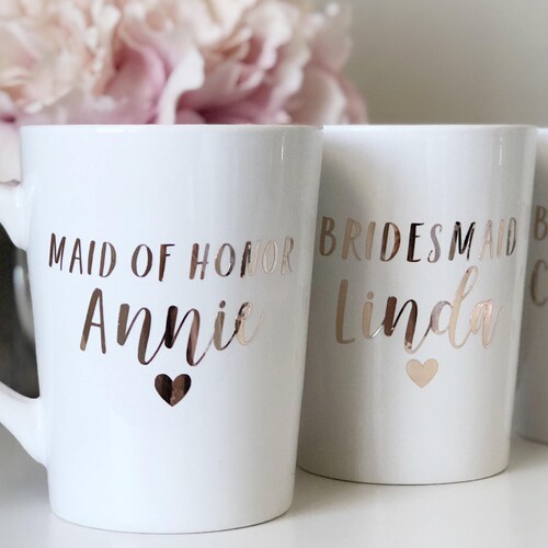 Bridesmaid Coffee Mugs Bridesmaid Proposal Maid of Honor Etsy