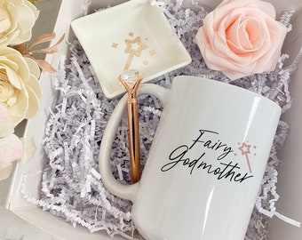 Godmother proposal box idea- fairy godmother mug- will you be my godparents gift box- personalized godmother gift- every princess needs a