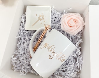 Fairy godmother proposal box- baptism gift idea- godparents gift- godmother gift - baby reveal pregnancy announcement madrina gifts tumbler