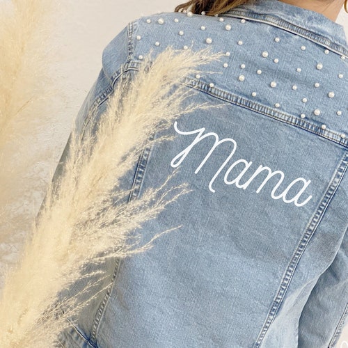 Personalized Denim Jacket Mom Jean 