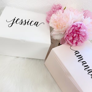 Bridesmaid initial proposal boxes- gift boxes with names- will you be my bridesmaid boxes- personalized custom gift boxes- bridesmaids gifts